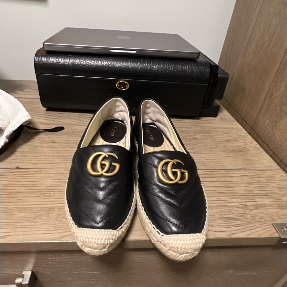 Gucci Leather Espadrille